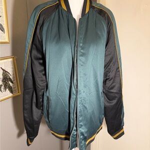 Arizona Jean Company Green and Black Bomber Jacket